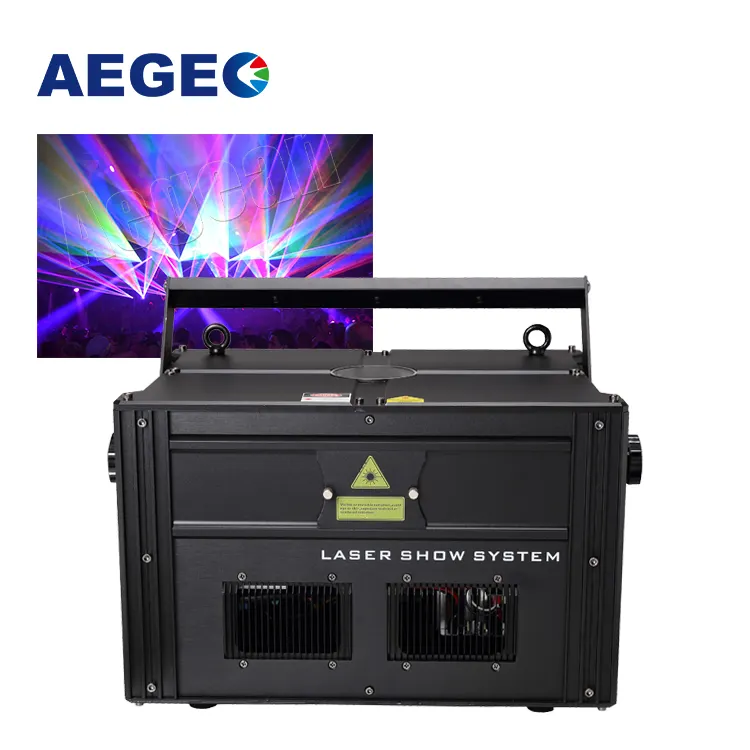 Proyektor Laser RGB 15W, peralatan Dj Lazer cahaya 15W, proyektor Laser efek 3D disko malam