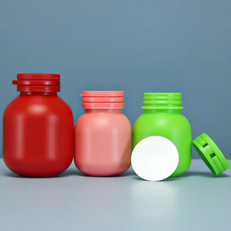 New Design Wholesale Color Empty Candy Plastic Pill Bottle With Screw Cap For Pet Health Care