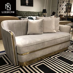 Nuevo conjunto de sofás <span class=keywords><strong>italianos</strong></span> de terciopelo de alta calidad, sofá de lujo de 3 plazas, conjunto de muebles de sala de estar de lujo dorado, sofá - Product Image 1