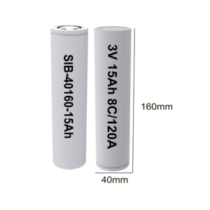 แบตเตอรี่โซเดียมไอออน 40160 3.0V 15Ah อัตราการคายประจุสูง 4000 รอบ -40~80 องศาเซลเซียส - Product Image 1