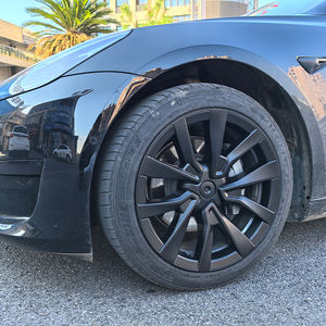 Cubierta de Rueda de <span class=keywords><strong>Coche</strong></span> Mejorada de ABS+PC de 18 Pulgadas para Tapacubos de Llanta de Tesla Model 3 19-23, Cubierta de Rueda de Rendimiento Mejorado - Product Image 2