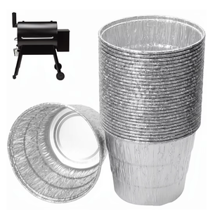 High Temperature Resistant Disposable Aluminium Foil Tray <b>For</b> Barbecue Oven Air Fryer - Product Image 3