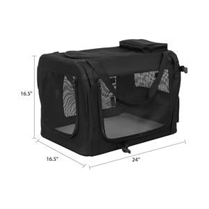 Evcil hayvan seyahat çantası örgü pencereler polar dolgu ile küçük köpekler için katlanabilir yumuşak taraflı sandık ev seyahat hayvan desen - Product Image 2