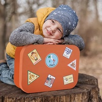 Nouvelle conception de boîte-cadeau en carton artisanal avec poignée, pour jouets, vêtements, emballage de cadeaux pour bébés