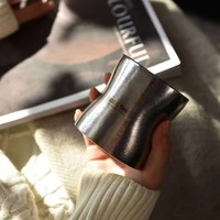 99.8% Titanium Murni Ramah Lingkungan Tahan Lama Antibakteri Tumbler Kopi Dinding Ganda Pegangan Nyaman Serbaguna Kantor Rumah Sehari-hari