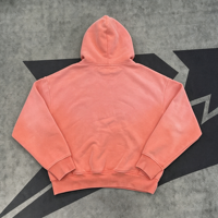 Hoodie court délavé effet délavé avec poche kangourou, service de personnalisation de logo, style streetwear