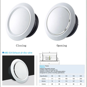 ABS ống dẫn Bìa lưới tản nhiệt trần tròn trang trí khuếch tán nhựa đăng ký lỗ thông hơi cho hệ thống điều hòa không khí HVAC - Product Image 2