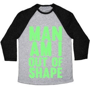 Maglietta da baseball unisex Tri-Blend Man Am I Out of Shape - Product Image 5