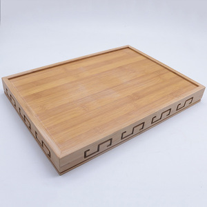 Plateau à thé rectangulaire en bambou Qingyun, style simple, pour boulangerie, hôtel, maison, restaurant, plateau de service, plateau à fruits, vente en gros - Product Image 2