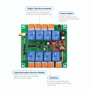 8-Kanal Universelle Drahtlose Fernbedienung Schalter DC12V/36V AC220V Relais-Empfängermodul RF 433Mhz Sender - Product Image 3