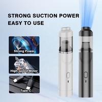 Petit Aspirateur Souffleur d'Air Portable à Forte Suction, Mini Nettoyeur sans Fil pour Voiture, Maison et Bureau