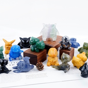 Venta al por mayor de alta calidad Xiuyan Jade Arco Iris fluorita cristal mixto Pokemoned tallas para la decoración del hogar - Product Image 3