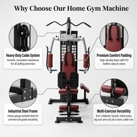 Appareil d'entraînement professionnel multi-stations durable pour l'entraînement complet du corps (poitrine/dos/jambes) – Machine de musculation tout-en-un en métal