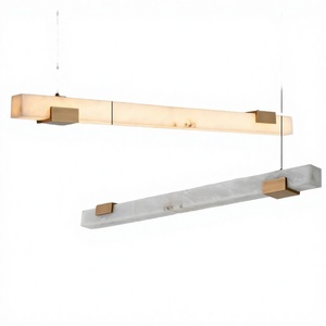 <span class=keywords><strong>Suspension</strong></span> linéaire moderne en albâtre, lampe LED de luxe en pierre pour salle à manger <span class=keywords><strong>et</strong></span> îlot de <span class=keywords><strong>cuisine</strong></span> - Product Image 1