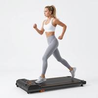Tapis de marche compact et pliable 2,5 CV, capacité 300 LBS, inclinaison manuelle, pour usage sous le bureau, machine d'exercice à domicile avec télécommande