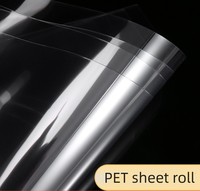 Rouleau de feuille PET/RPET en plastique, rouleau de film transparent APET/RPET/PETG de haute qualité, feuille PET antibuée/antistatique pour thermoformage