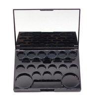 Palette de fards à paupières tendance avec miroir, étui cosmétique en plastique, rechargeable, pour fards à paupières, blush et illuminateur