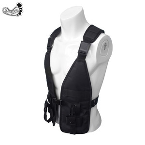 Gilet tactique en nylon noir, taille unique, bretelles réglables, uniforme d'entraînement en plein air - Product Image 5