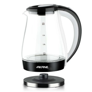 AKANE 2000W Electric <strong>Kettle</strong> 2L <strong>Large</strong> Capacity with Borosilicate Glass Body Rapid Boiling clear Water Level for Daily Kitchen Use - Product Image 4
