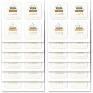 Diseño floral de escritura personalizada, este libro pertenece a las pegatinas, papel de aluminio dorado, pegatinas de nombre de libro, etiquetas adhesivas <span class=keywords><strong>para</strong></span> placas de libros - Product Image 4