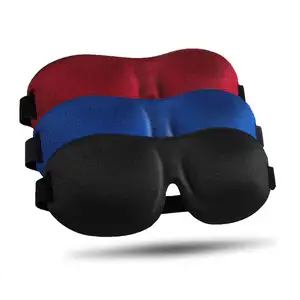 Masque pour les yeux de voyage en peluche 3d coloré et confortable personnalisé vente en gros