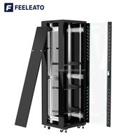 Armoire de serveur de centre de données 19 pouces 37U/42U en acier SPCC, support au sol avec porte grillagée 600x600MM