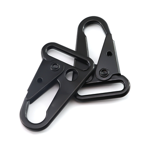 Factory-customized zinc alloy eagle-beak sling black carabiner clip, <b>webbing</b> metal keychain - Product Image 4
