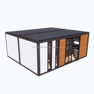 Luxury Modern Expandable Container Two-Storey Tiny Wooden Prefab House Buildings Hotel Apartment Steel Cabin Prefabricated Home