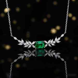 factory 0.95ct Natural Emerald Choker Necklace, <b>Solid</b> 18K <b>Gold</b> Paved with 42pcs Diamonds Total 0.22ct Luxury Women Fine Jewelry - Product Image 1