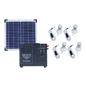Kit LED Portátil de 15W con Batería de Silicio Policristalino de 12V 7AH para Aplicaciones en Exteriores Eco- S14090001 Panel Solar de 15W - Product Image 1