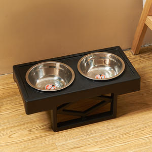 Mangkuk tempat makan anjing ditinggikan, mangkuk Stainless Steel baja tahan karat dapat disesuaikan dudukan lipat anti selip - Product Image 2