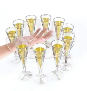 Vassoi di sospensione per flauto di Champagne in acrilico trasparente all'ingrosso per feste