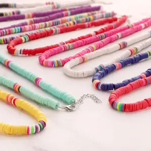 JC Hot Sale Quickly delivery Necklace New design wholesale adjustable Colorful Clay Necklace