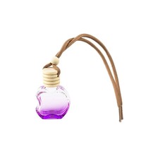 Nouveauté : Diffuseur de parfum pour voiture en verre de 10 ml, forme pomme, rouge ambre jaune, pour décoration intérieure automobile
