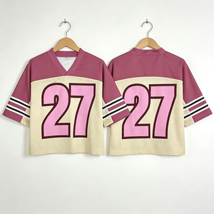 Camisetas de malla OEM personalizadas de corte holgado, diseño streetwear, estampado de camiseta de fútbol, camiseta deportiva corta para hombre, con logo retro de gran tamaño, camiseta de verano - Product Image 1