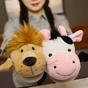 Jouet en peluche doux poupée Animal en peluche jouets éducatifs pour bébés Lion éléphant singe girafe tigre lapin Kawaii marionnette à doigt