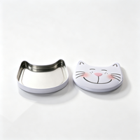 Boîte en métal en forme de chat irrégulière, boîte en métal personnalisée de forme spéciale pour l'emballage de bonbons, de biscuits et de cadeaux