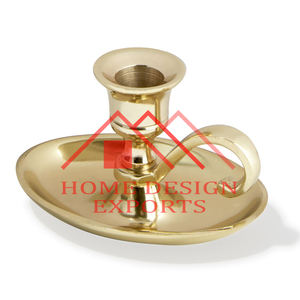 Bougeoir abstrait en aluminium doré antique se tient centres de table de vente chauds pour hôtels autres bougeoirs bocaux à bougie - Product Image 5