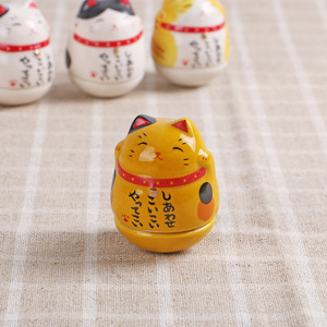 متعة إبداعية على الطراز الياباني سيراميك ثروة القط بهلوان مزجج تصميم أرجوحة لفتح متجر هدية أو استخدام ذاتي اثنين مناسبة - Product Image 5