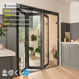 Fenêtres et portes coulissantes en aluminium de <span class=keywords><strong>style</strong></span> américain avec écran pliant, double vitrage, économie d'énergie, en promotion - Product Image 3