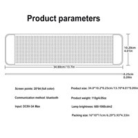 Pantalla de panel LED Dynamic Devil Eyes para coche, tablero de luz de parabrisas Flexible, Mensaje de desplazamiento inteligente, animación LED suave
