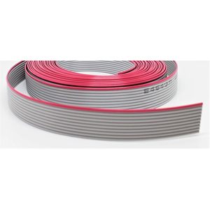 Conectores Pro, Cable Plano de 10 Pines, 15 Pies, Espaciado de 2.54 mm, Gris, Calibre 28, Conector FFC FPC, 300 V - Product Image 1