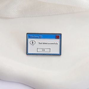 Épingles en émail avec message d'erreur informatique, Windows XP, tâche échouée, réussie, boîte de saut de page, broches, badges pour sac à dos, bijoux, cadeaux - Product Image 2