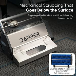 Dapper Counter Rotating <b>Brush</b> Commercial <b>Carpet</b> Hard Floor Cleaner 18 In 450 Rpm Quiet 53 Dba Heavy Duty - Product Image 3
