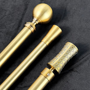 <span class=keywords><strong>Aste</strong></span> per Tende di Lusso in Stile Europeo, Costruzione in Alluminio Solido con Finali Decorati per Ville e Hotel, Lunghezza Personalizzabile - Product Image 1