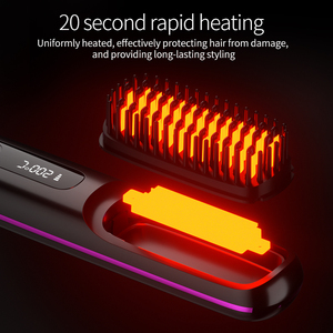 Nouvelle Brosse Lissante Chauffante Sans Fil Tendance, Portable, Mini, Anti-Statique, Chauffage Rapide, Pour la Maison et les Voyages - Product Image 4
