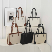 Sac fourre-tout en cuir à 2 couches, luxe, avec une seule bandoulière, décoré de croisillons, doublure en polyester, grande capacité, toutes saisons, pour femmes