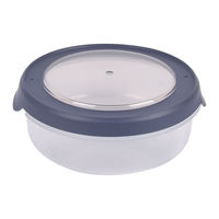 DTK Nouvel arrivage Cuisine Utilisation PP + TPR Round Bento Lunch Crisper Box