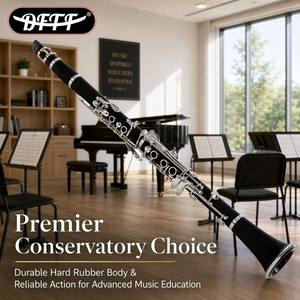 Kit de <span class=keywords><strong>clarinette</strong></span> en ABS en si bémol à 17 clés pour débutants avec anches, étui et embouchure – <span class=keywords><strong>Instrument</strong></span> à vent pour étudiants – Vente en gros - Product Image 3