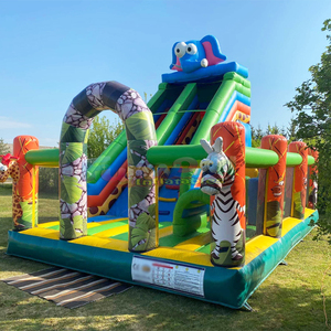 Château gonflable pour tout-petits, aire de jeux gonflable avec toboggan, château gonflable animalier - Product Image 3